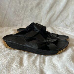 Spring Step Gretta Wedge Sandals Womens Size 39 Black 16819